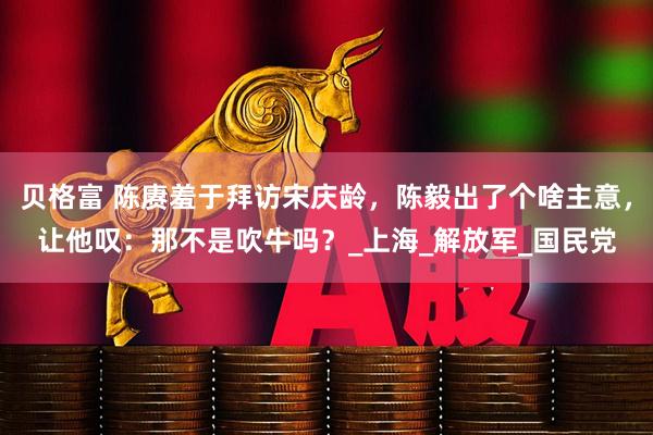 贝格富 陈赓羞于拜访宋庆龄，陈毅出了个啥主意，让他叹：那不是吹牛吗？_上海_解放军_国民党