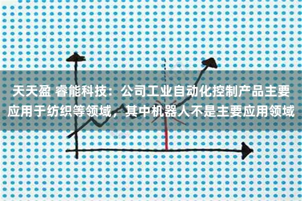 天天盈 睿能科技：公司工业自动化控制产品主要应用于纺织等领域，其中机器人不是主要应用领域
